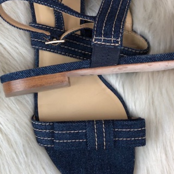 Talbots Sandals Dark Jeans Sz 7.5 - Picture 4 of 6